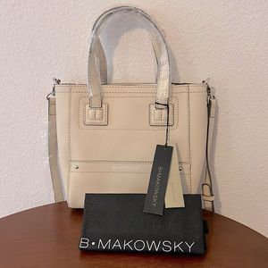 B Makowsky crossbody satchel